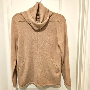 KIER + J Tan Cowl Neck Sweater